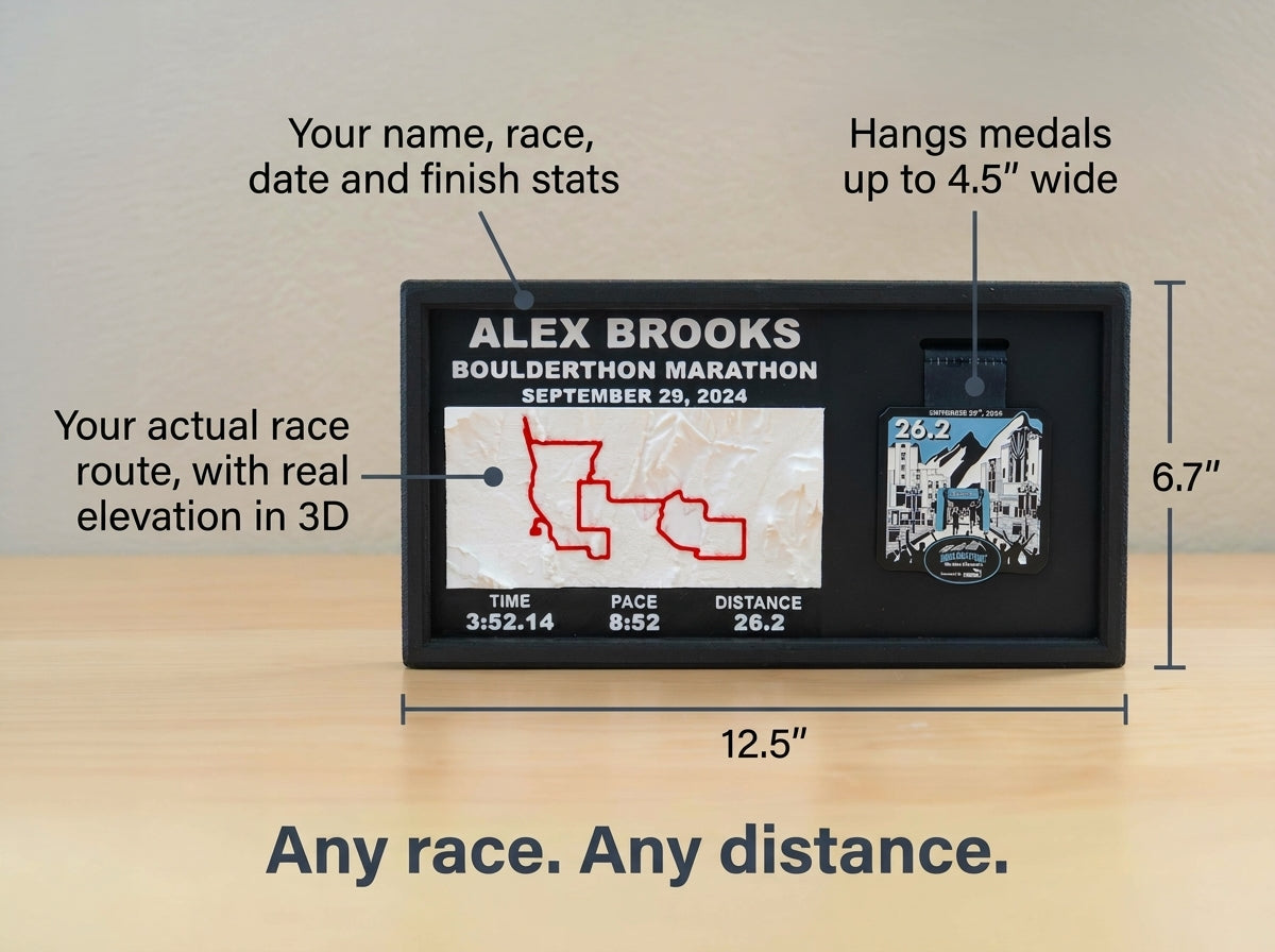 Custom 3D Race Course Medal Display